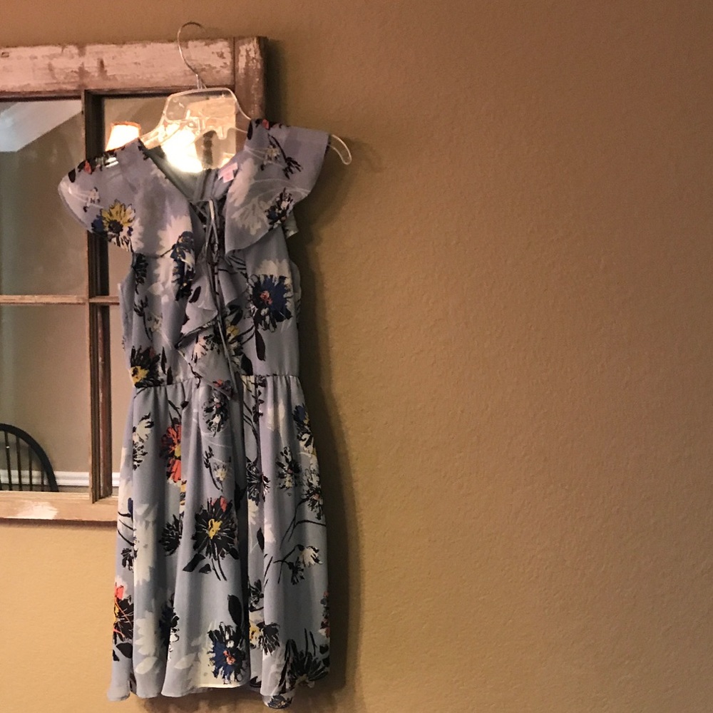 Light Blur Floral Dress Junior Sz